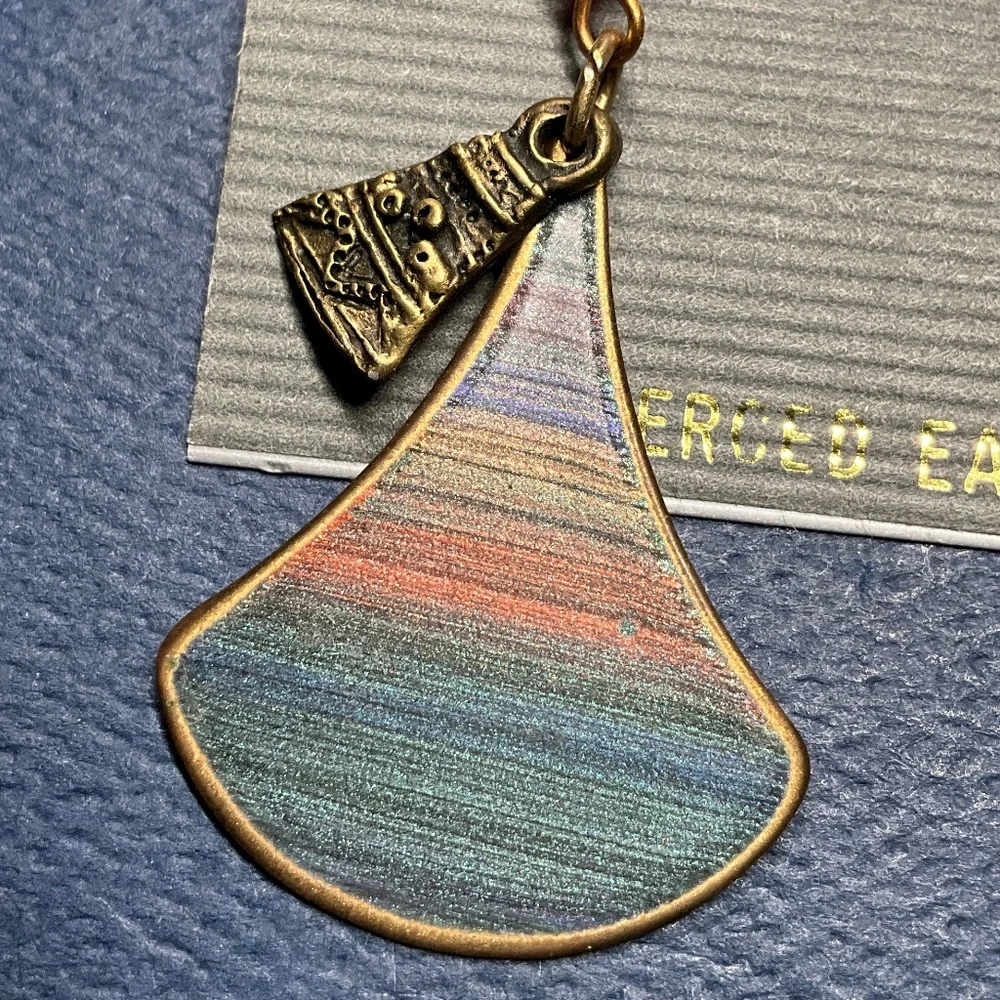 Cathy and Marsha for Catherine Stein Dangle Earrings Art Deco Bohemian Flair - Picture 8 of 9